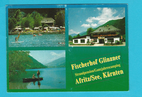 AK Afritz. Lierzberg 20. Fischerhof Glinzner. Strandpension Ganzjahrescamping.