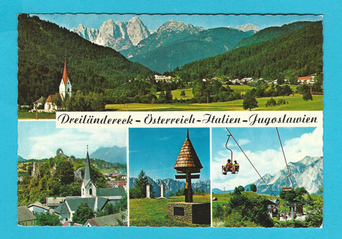 AK Dreiländereck Österreich Italien Jugoslawien.