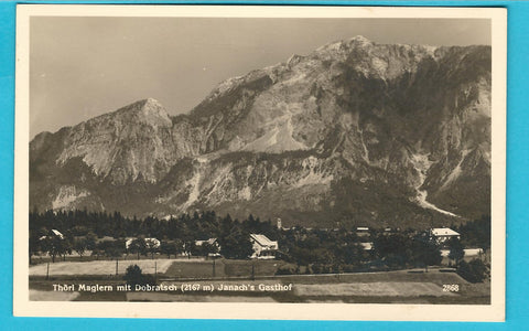 AK Thörl Maglern und Dobratsch. Janach's Gasthof. (1937)