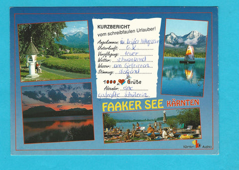 AK Faaker See. Kurzbericht vom schreibfaulen Urlauber!