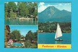 AK Faaker See. Blick von Drobollach. Swimmingpool und Hotel Schleicher.