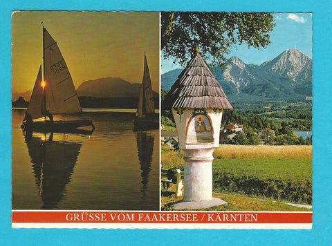 AK Grüsse vom Faakersee.