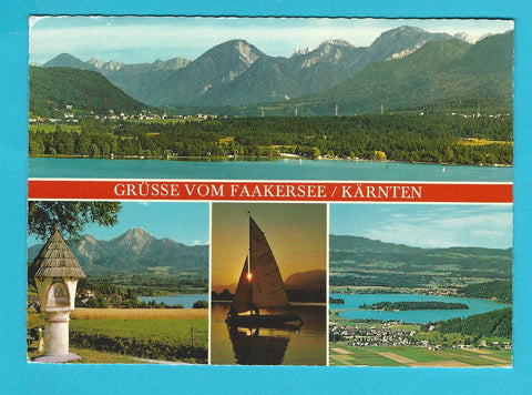 AK Grüsse vom Faakersee.