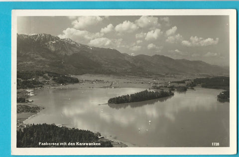 AK Faakersee mit den Karawanken.