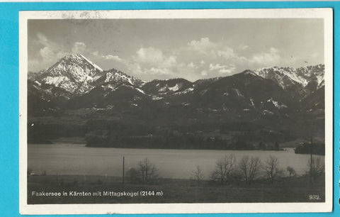 AK Faakersee mit Mittagskogel. (1929)