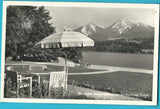 AK Faakersee Inselstrandbad mit Mittagskogel.