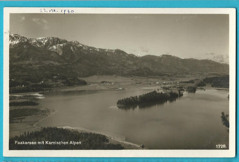 AK Faakersee mit Karnischen Alpen. (1930)
