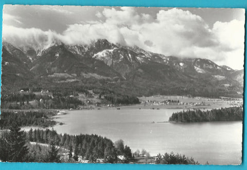 AK Faakersee mit Sandbank.