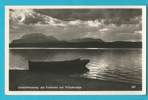 AK Abendstimmung am Faakersee mit Villacheralpe. (1936)