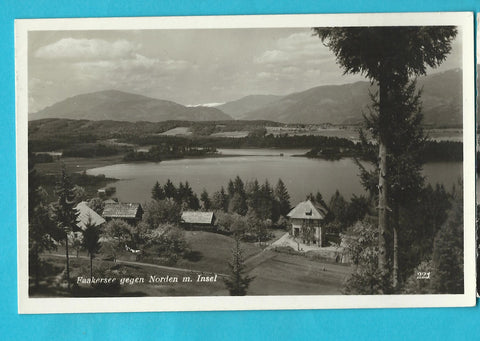 AK Faakersee gegen Norden m. Insel. (1935)