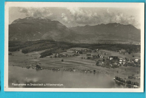 AK Faakersee mit Drobollach u. Villacheralpe. (1952)