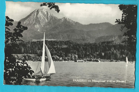AK Faakersee mit Mittagskogel.