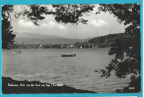 AK Faakersee. Blick von der Insel auf Egg.