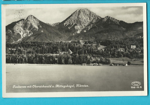 AK Faakersee mit Oberaichwald u. Mittagskogel. (1934-35)