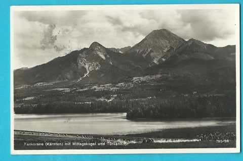 AK Faakersee mit Mittagskogel und Türkenkopf. (1929-30)