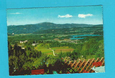 AK Faakersee mit Ruine Finkenstein.