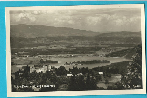 AK Ruine Finkenstein mit Faakersee.
