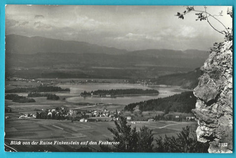 AK Blick von der Ruine Finkenstein auf den Faakersee.