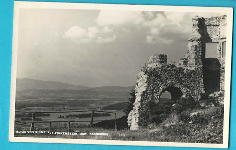 AK Blick von Ruine Alt-Finkenstein auf Faakersee.