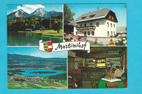 AK Latschach ob dem Faaker See. Gasthof Pension Martinihof. Familie Schaunig.