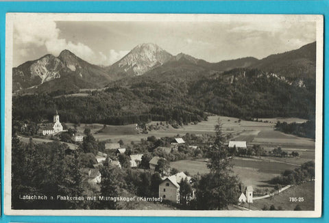 AK Latschach am Faakersee mit Mittagskogel. (1929-30)