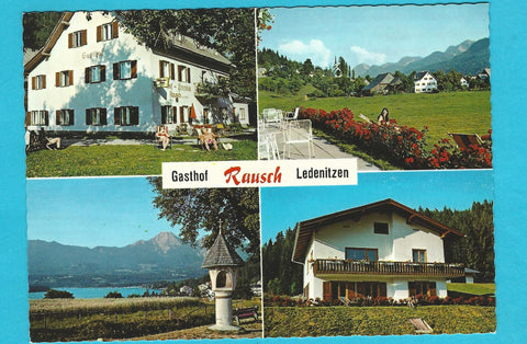 AK Ledenitzen - Faakersee. Gasthof - Pension Rausch. Familie Graber. Unterferlach 22/38.