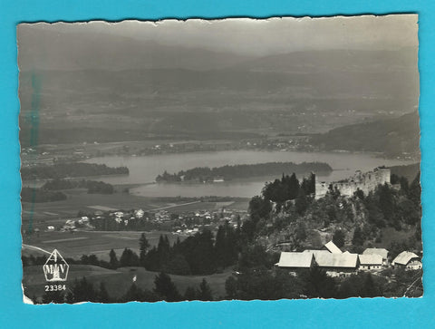 AK Ruine Finkenstein mit Faakersee.