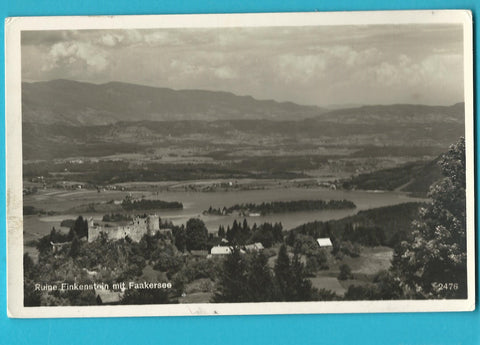 AK Ruine Finkenstein mit Faakersee. (1932)
