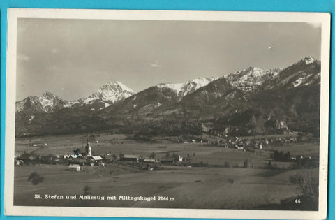 AK St. Stefan und Mallestig mit Mittagskogel.