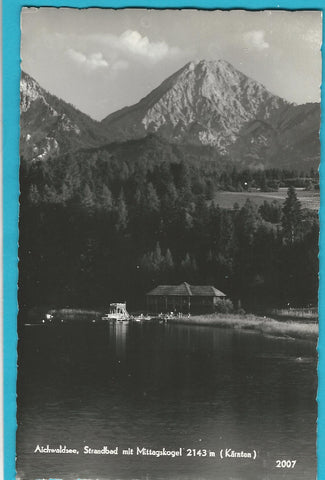 AK Aichwaldsee, Strandbad mit Mittagskogel.