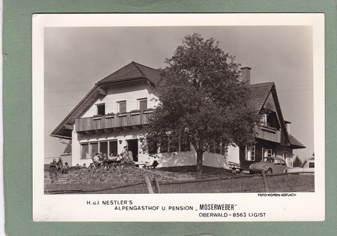 AK Ligist. H. u. J. Nestler's Alpengasthof u. Pension Moserweber, Oberwald.