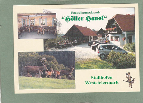 AK Stallhofen. Buschenschank Höller Hansl. Gundi u. Hans Oswald. Lobming 15.