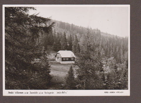 AK Herzlich Willkommen in der Saureishütte auf der Hirscheggeralm.