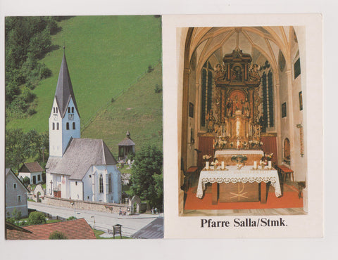 Werbe-Karte Pfarrkirche Salla.