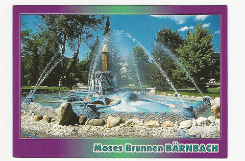AK Bärnbach. Moses Brunnen von Prof. Ernst Fuchs im Stadtpark.