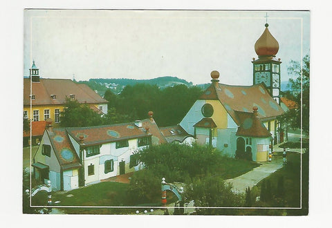 AK St. Barbara Kirche Bärnbach. F. Hundertwasser.