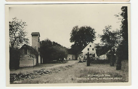AK Södingberg. Gasthaus Zettl mit Feuerwehr Depot.