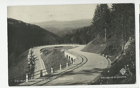 AK Die neue Packstrasse: Blick gegen die Saualpe.