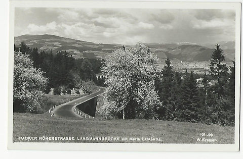 AK Packer Höhenstrasse. Langmannbrücke mit Maria Lankowitz.
