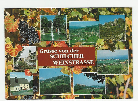 AK Grüsse von der Schilcher Weinstrasse. Ligist - Deutschlandsberg. (1992)