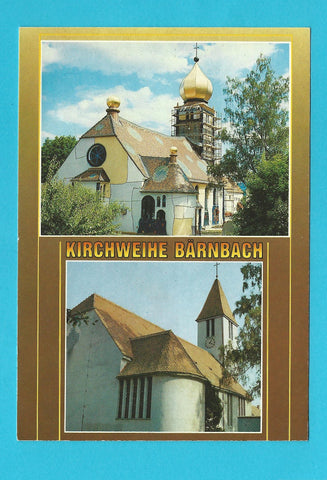 Werbe-AK Bärnbach. Kirchenweihe. (4.9.1988)