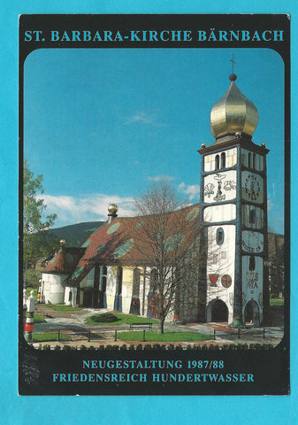 AK Bärnbach. St. Barbara-Kirche. Baustein.