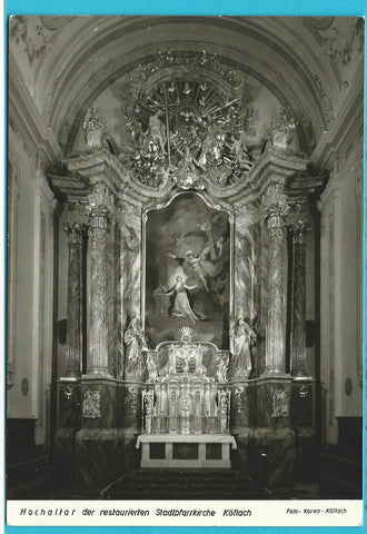 AK Köflach. Hochaltar der restaurierten Stadtpfarrkirche.