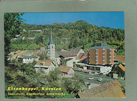 AK Markt Eisenkappel i.d. Karawanken mit Hotel „Obir“.