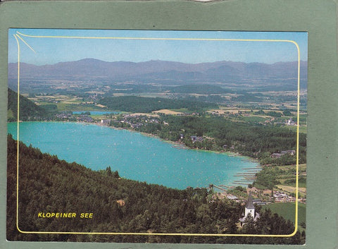 AK Klopeiner See und Kleinsee mit Seelach Klopein u. Georgibergkirche.