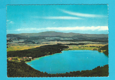 AK Blick vom Kitzelberg auf den Klopeinersee.