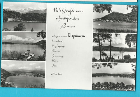 AK Klopeinersee. Viele Grüße von schreibfaulen Leuten.