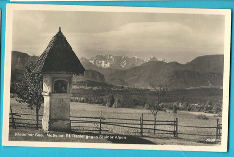 AK Klopeiner See. Motiv bei St. Daniel gegen Steiner Alpen.