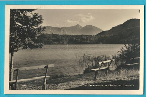 AK Am Klopeinersee mit Hochobir. (1934)