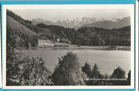 AK Klopeinersee mit den Steineralpen.